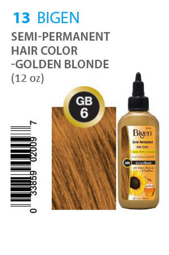 Bigen-13 Semi-Permanent Hair Color GB6 Golden Blonde