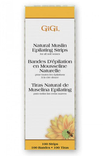 GiGi-8 Natural Muslin Epilating Strips - 1.75"X4.5" (100pk)