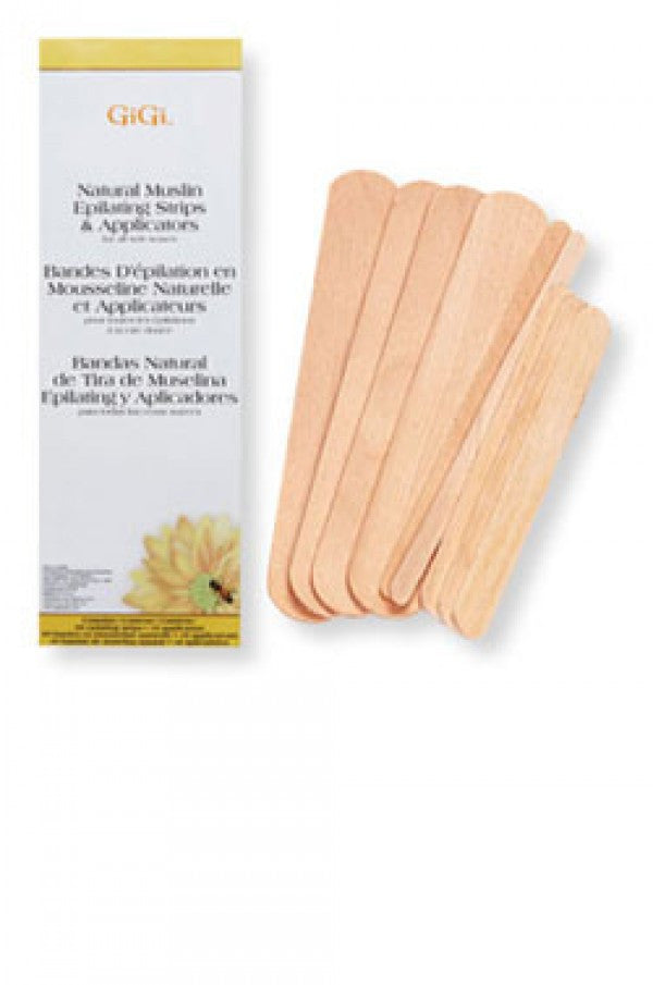 GiGi-6 Natural Muslin Epilating Strips & Applicators