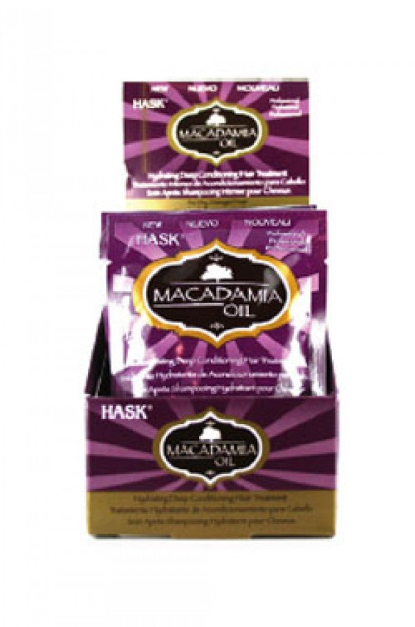 Hask-33 Hair Treatment Pack - Macadamia Oil (1.75oz/12pk/ds)