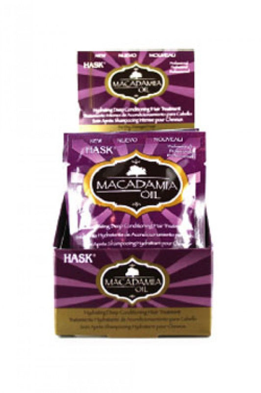 Hask-33 Hair Treatment Pack - Macadamia Oil (1.75oz/12pk/ds)