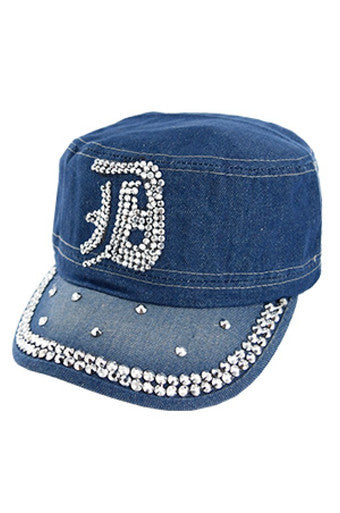 66150 Casquette tendance en strass -pc