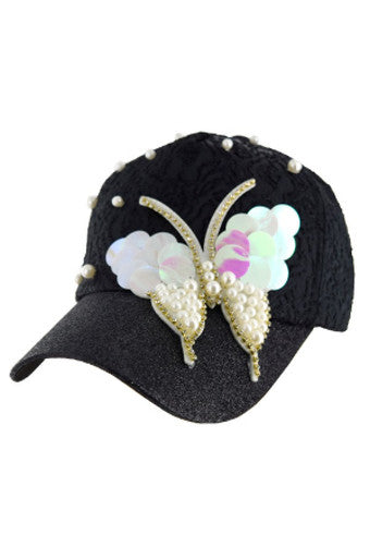 67997 Casquette tendance en strass -pc