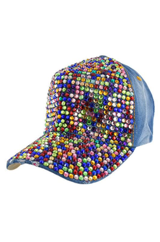 68031 Fashion Rhinestone Cap -pc