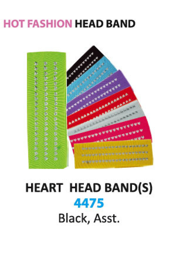 MGC Plain Head Band Heart 4475 Asst -dz