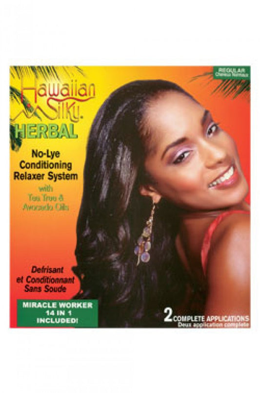 Hawaiian Silky-36 Herbal No Lye Relaxer Kit - Regular (2app)