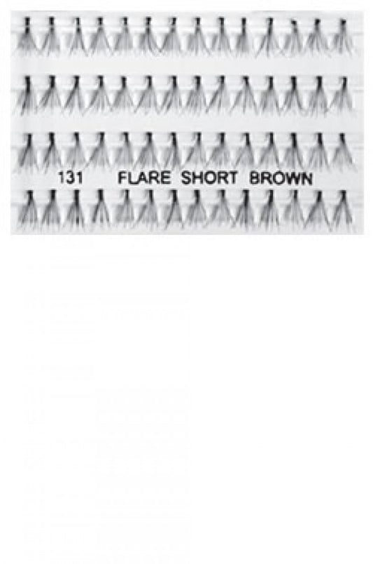 Magic Gold I-Lashes 100% Human Hair 131 Flare Short Brown