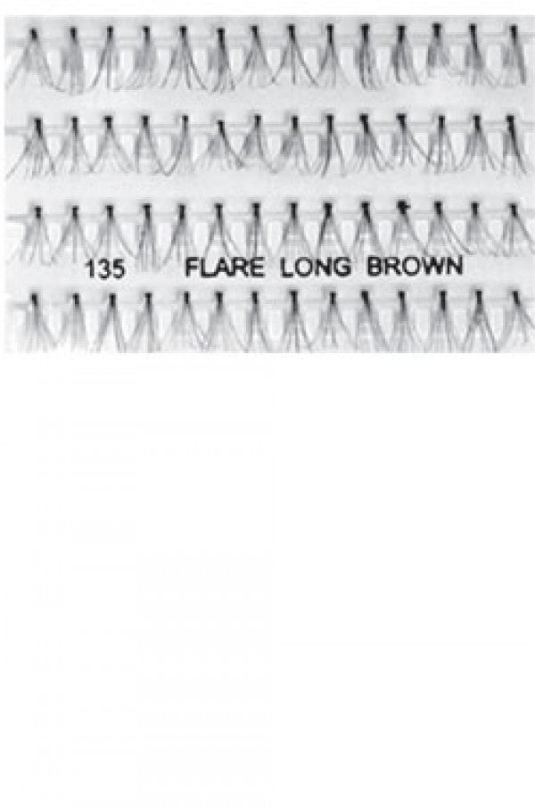 Magic Gold I-Lashes 100% Human Hair 135 Flare Long Brown