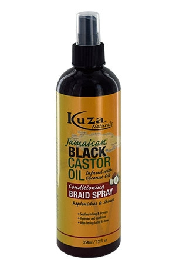 Kuza-45 Black Castor Oil Conditioniing Braid Spray (12 oz)