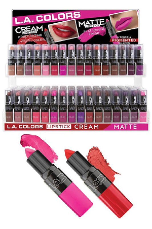 L.A.Colors Cream & Matte Lipstick (32 kinds/12 each)