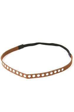 KIM & C Fixed Metal Stud Headband #Brown Assorted [12pcs/Dozen Sale Only]