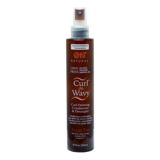 ON NATURAL Curl & Wavy Argan Conditioner & Detangler (8oz)