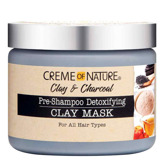 CREME OF NATURE Clay & Charcoal Pre-Shampoo Detoxifying Clay Mask (11.5oz )
