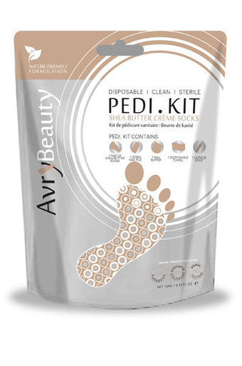AVRY BEAUTY All-In-One PEDI Kit with Shea Butter Socks