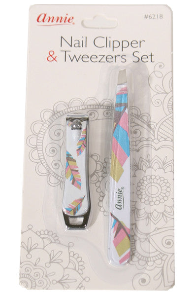 ANNIE Nail Clipper & Tweezers Set #6218 [pk]