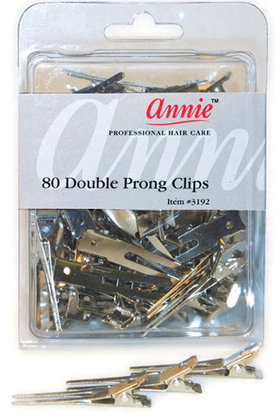 ANNIE Double Prong Clips (80pc) #3192 [pk]