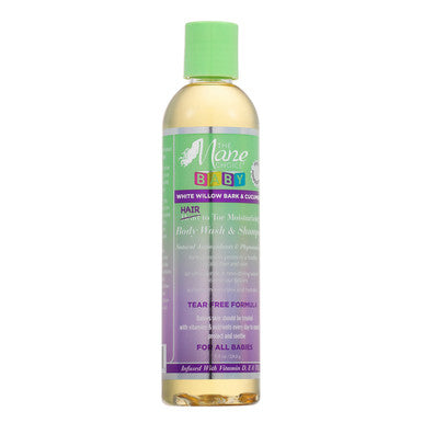 THE MANE CHOICE Gel douche et shampoing pour bébé à l'écorce de saule blanc et au concombre (8 oz)