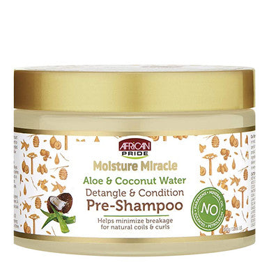 AFRICAN PRIDE Moisture Miracle Aloe&Coconut Water Pre-Shampoo (12oz)