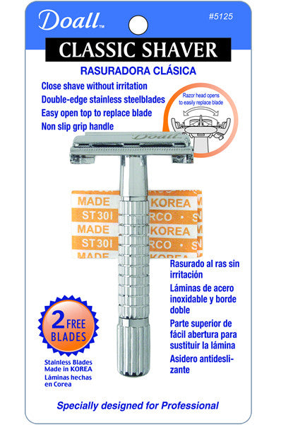 DOALL Double-edge Blade Classic Shaver with 2 Free Blades [pk]