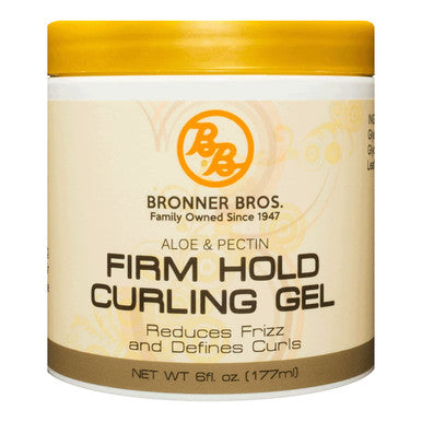 BRONNER BROTHERS Aloe & Pectin Firm Hold Curling Gel (6oz)