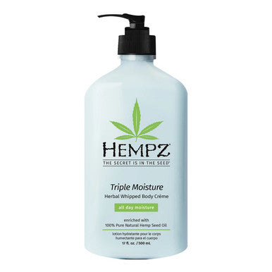 Crème pour le corps fouettée à base de plantes triple humidité HEMPZ (17 oz)