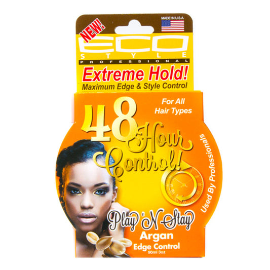 ECO PlaynStay 48 Hr Extreme Hold Edge Gel [Argan Oil] (3oz)