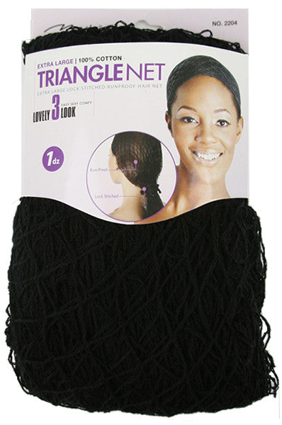 MAGIC COLLECTION 12pcs 100% Extra Large Cotton Triangle Net #2204 [pk]