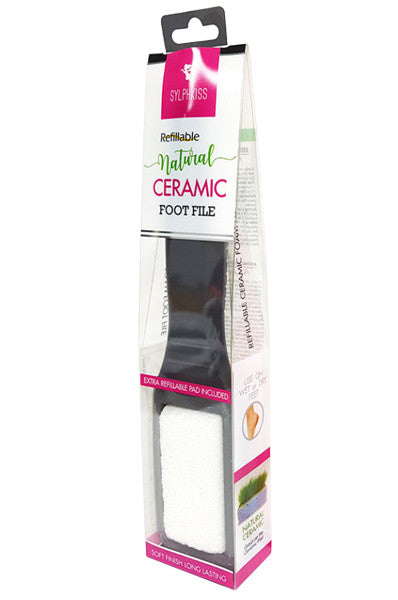 SYLPHKISS Natural Ceramic Foot file with free refill