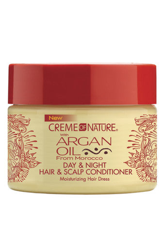 CREME OF NATURE Après-shampooing jour et nuit à l'huile d'argan pour cheveux et cuir chevelu (4,76 oz)