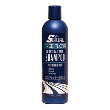 SCURL Free Flow Charcoal Mint Shampoo 12oz