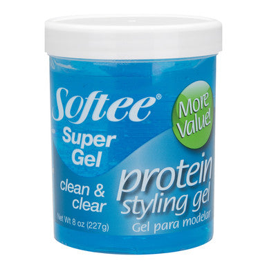Gel coiffant protéiné Super Hold SOFTEE-bleu (8oz)