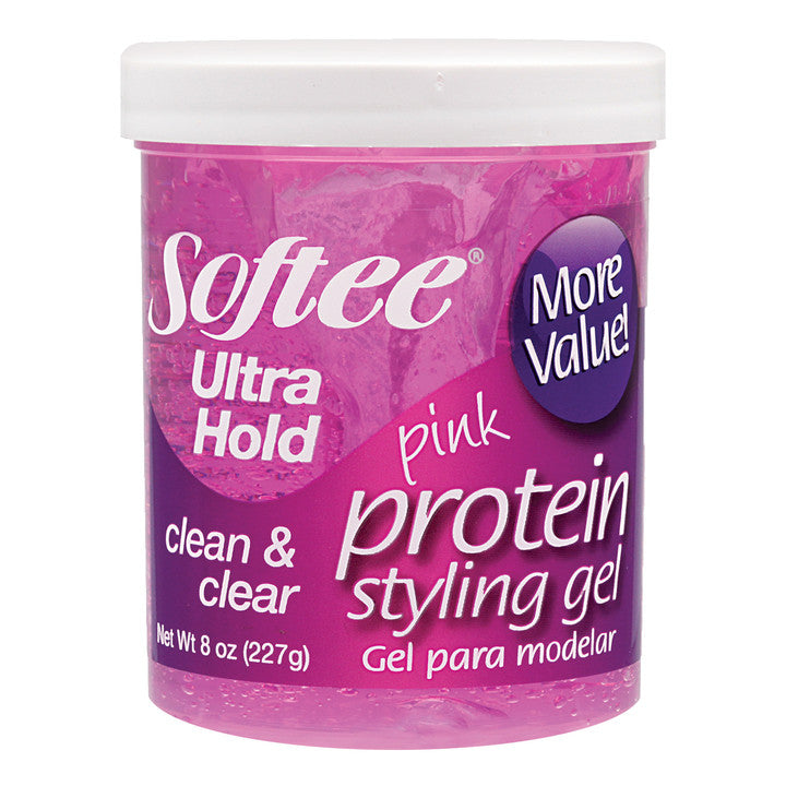 SOFTEE Ultra Hold Protein Styling Gel-Pink(8oz)