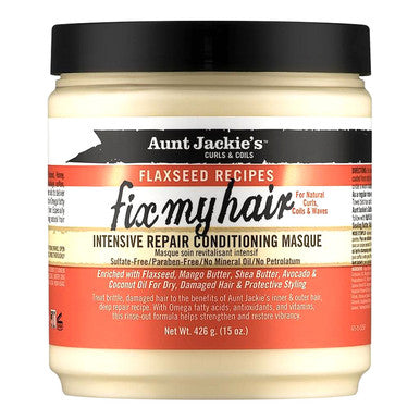 AUNT JACKIE'S Masque réparateur aux graines de lin Fix My Hair (15oz)