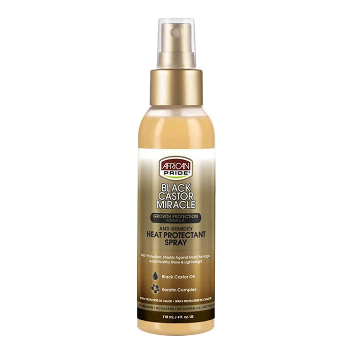 AFRICAN PRIDE Black Castor Miracle Heat Protectant Spray (4oz)