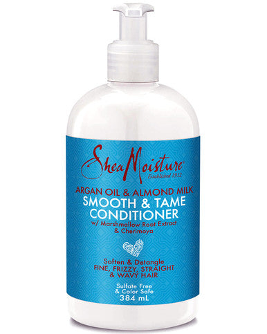 SHEA MOISTURE Après-shampooing lisse et apprivoisé à l'huile d'argan et au lait d'amande (13 oz)