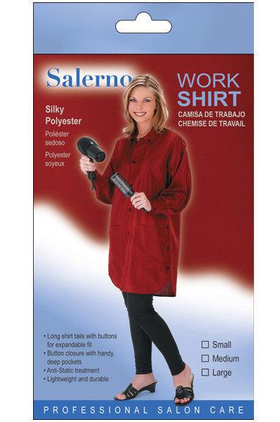 ANNIE Salerno Work Shirt [Silky Polyester] (Small) Black #7730 [pc]