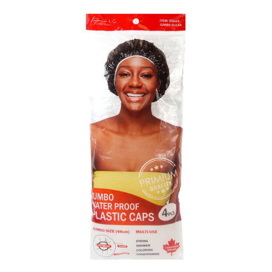 KIM & C Water Proof Plastic Caps #Jumbo Clear [4pcs/pack]