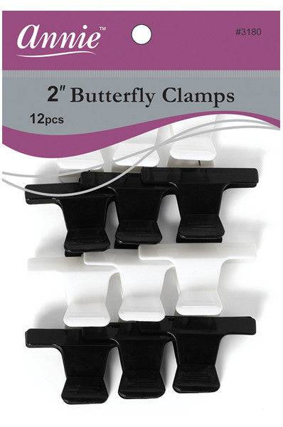 ANNIE Butterfly Clamps Black & White (12pcs/pack)