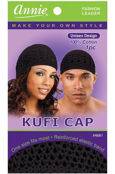 ANNIE Kufi Cap - Black #4681 [pc]
