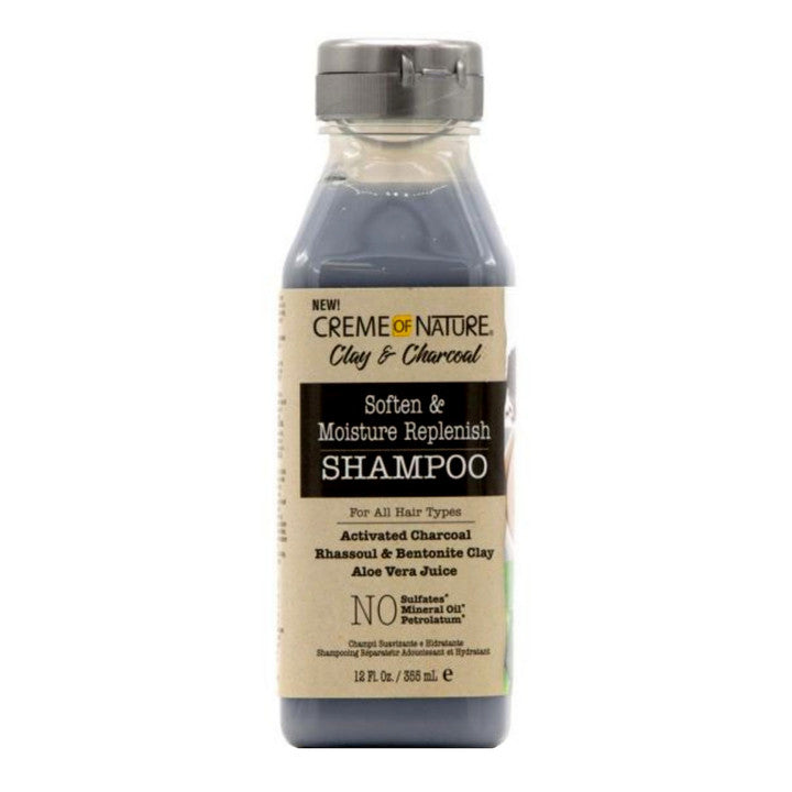 CREME OF NATURE Clay & Charcoal Soften & Moisture Replenish Shampoo(12oz)