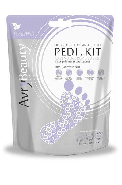 AVRY BEAUTY All-In-One PEDI Kit with Lavender Socks