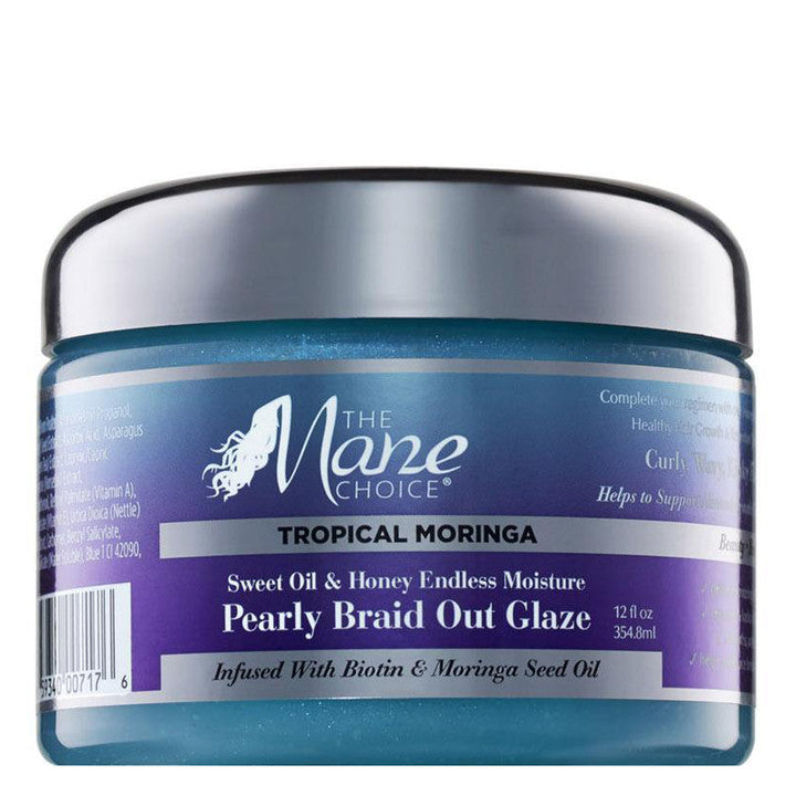 THE MANE CHOICE Tropical Moringa Sweet Oil & Honey Endless Moisture Pearly Braid Out Glaze(12oz)