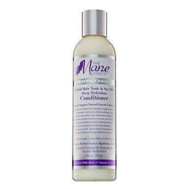THE MANE CHOICE Heavenly Halo Tonique capillaire à base de plantes et après-shampooing hydratant en profondeur au lait de soja (8 oz)