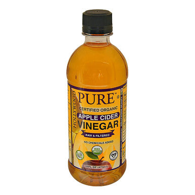 HOLLYWOOD BEAUTY Vinaigre de cidre de pomme biologique certifié pur [cru et filtré] (16 oz)