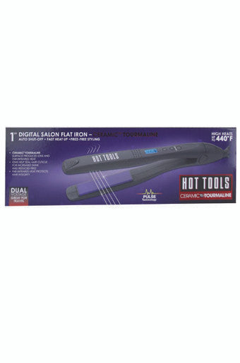 Outils chauds 1 pouce céramique Tourmaline numérique Salon fer plat [double tension] #7106FCN