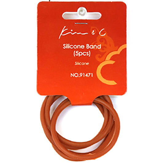 KIM & C 5pcs Silicone Hair Band