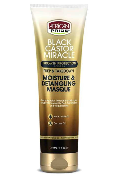 AFRICAN PRIDE Black Castor Miracle Moisture & Detangling Masque (8oz)