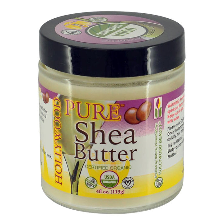 HOLLYWOOD BEAUTY PURE Certified Organic Shea Butter (4oz)