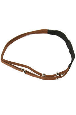 KIM & C Metal Bead Headband #Brown Assorted [12pcs/Dozen Sale Only]