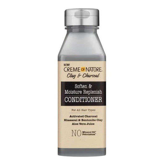 CREME OF NATURE Clay & Charcoal Soften & Moisture Replenish Conditioner(12oz )